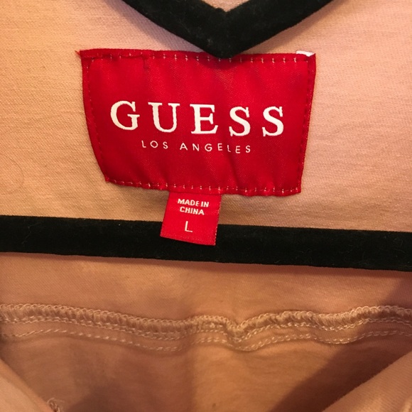 GUESS PINK JEAN JACKET LARGE - Picture 2 of 5